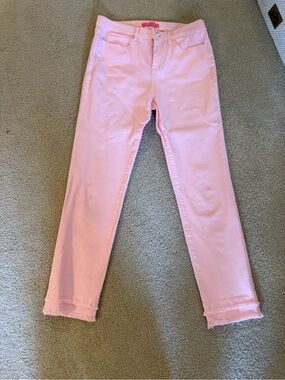 Lilly Pulitzer Pink Skinny Frayed Hem Pants